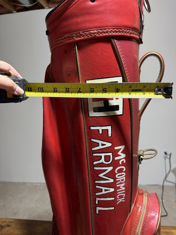 Rare Vintage Wilson Golf Bag Red Farmall International Harvester Hand Painted gallery
