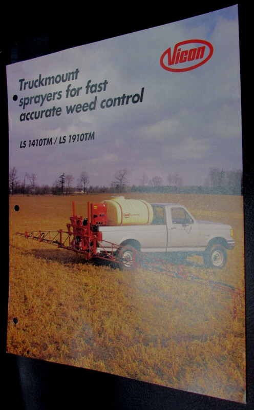 New Vintage 1980’s Vicon Canada Pickup Truck Mounted Farm Sprayers Brochure