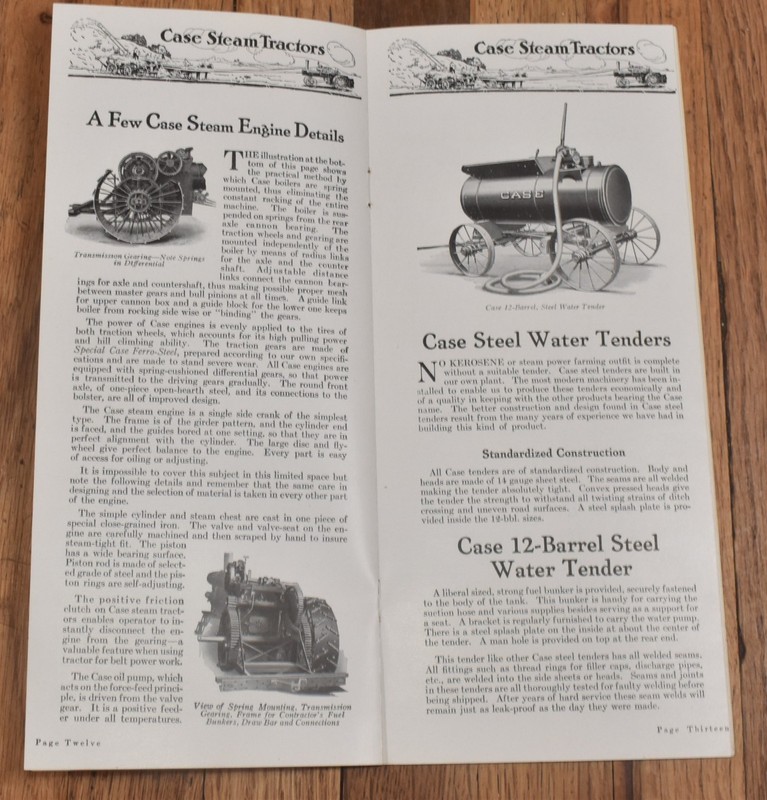RARE Vintage J.I. Case Farm Steam Tractors Sales Brochure Pamphlet gallery
