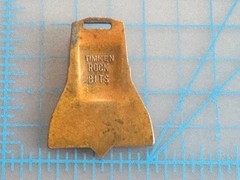 WF-078 VINTAGE TIMKEN ROCK BITS BRONZE WATCH FOB KEY FOB