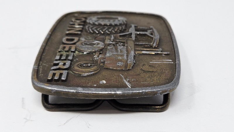 Vintage 1977 John Deere Tractor Belt Buckle and Key Chain gallery
