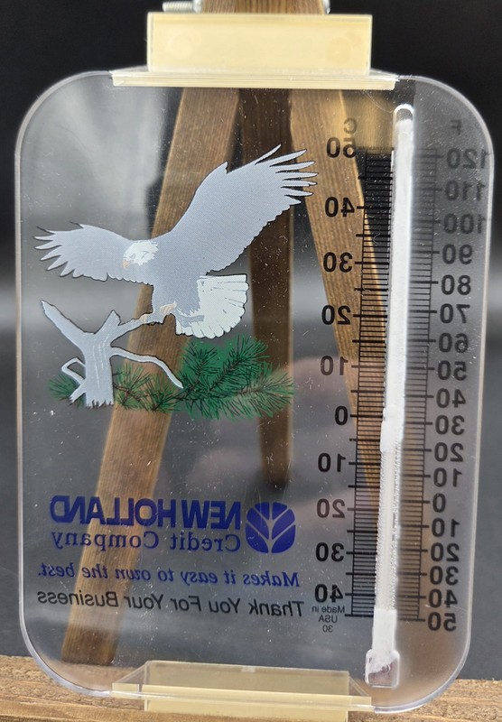 Vintageb New Holland Credit Advertisement Window Thermometer Eagle New In Box gallery