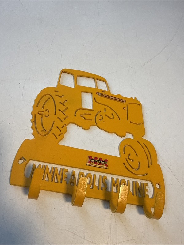 Minneapolis Moline Yellow Metal Tractor Key Holder
