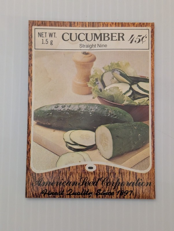 Vtg Seed Packet Cucumbers American Seed Corporation New Haven Michigan