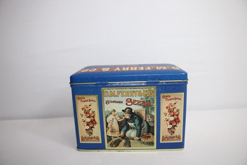 D.M. Ferry & Co Vintage Seeds Collectors Tin Garden Advertising, 5.5″x4″
