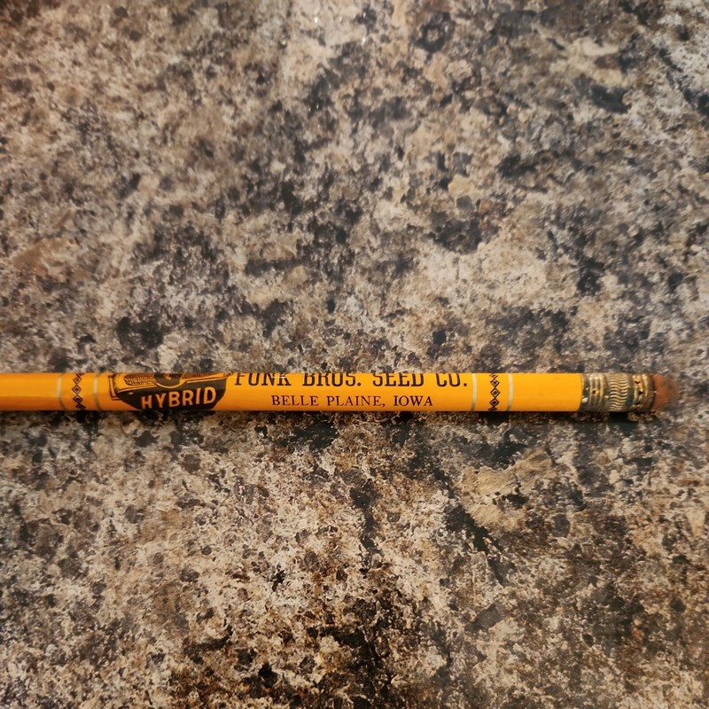 Vintage Funk Bro Seed Co Funks G Hybrids Belle Plaine Iowa Seed Corn Pencil gallery