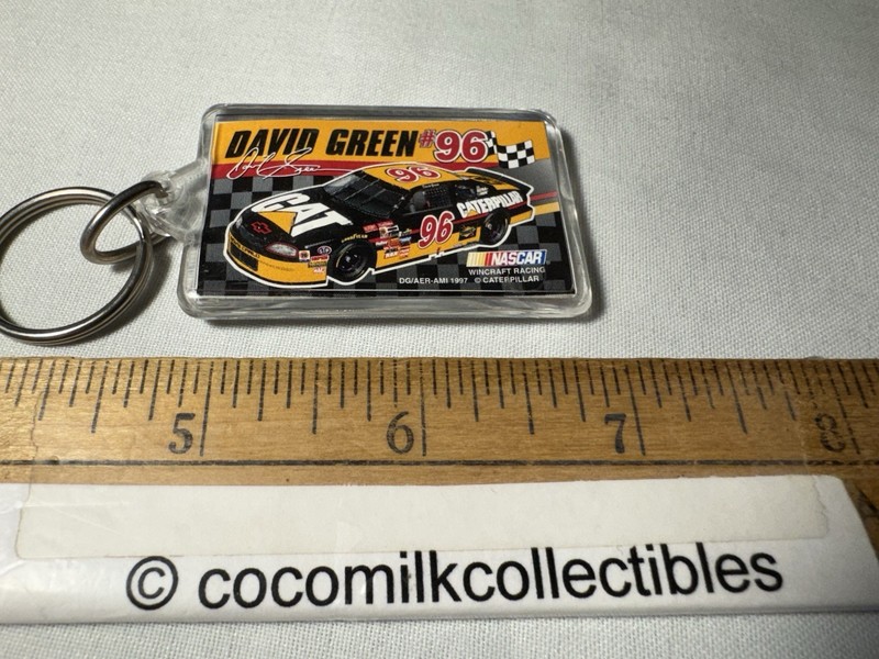 Vint CAT Racing Advertising Plastic Key Chain #96 Nascar David Green Caterpillar