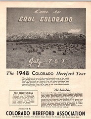 1948 Print Ad Colorado Hereford Association Tour July 7,8,9 The Schedule Cattle
