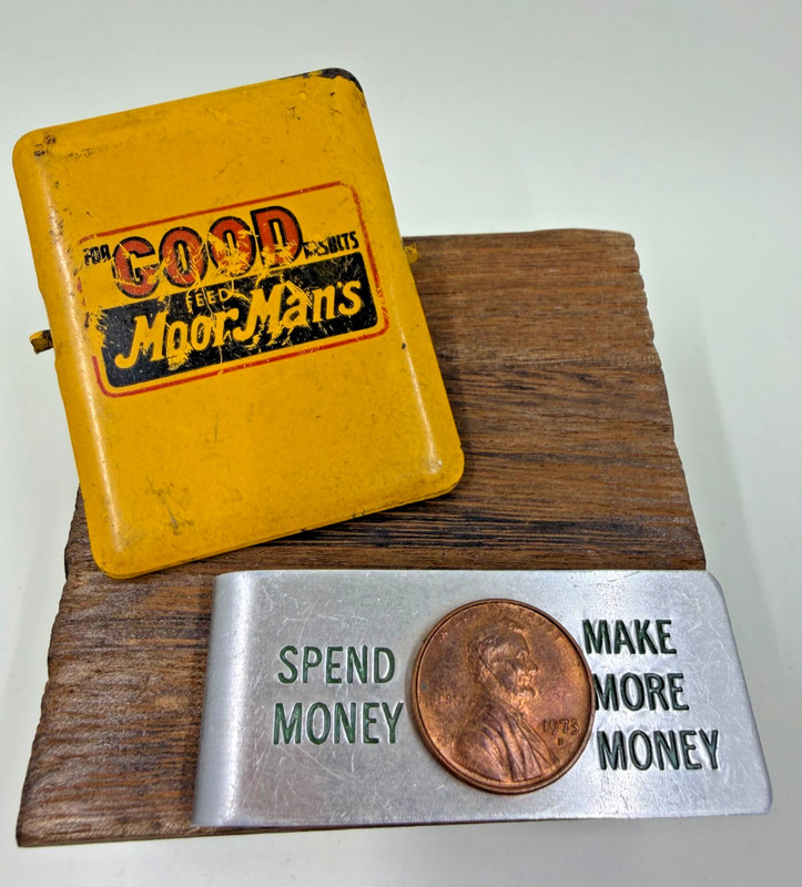 Vintage For Good Results Feed MoorMan’s Farm Advertising Metal Clip & Money Clip