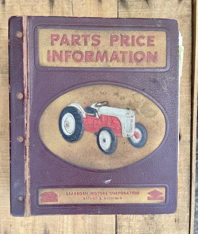 Vintage Ford Tractor John Deere Dearborn Motors Corp Parts & Price Binder Book