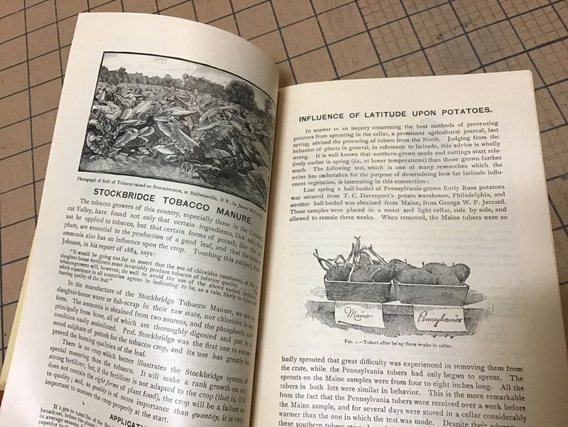 Vintage Orig Booklet: 1890 STOCKBRIDGE MANURES - original fertilizers; 26pgs gallery