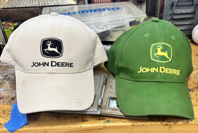 2 John Deere cap lot SnapBack Hat Adjustable Baseball Style