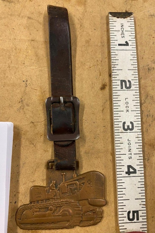 Vtg Allis-Chalmers tractor watch fob Highway Equipment Co Pgh dubois Advertising