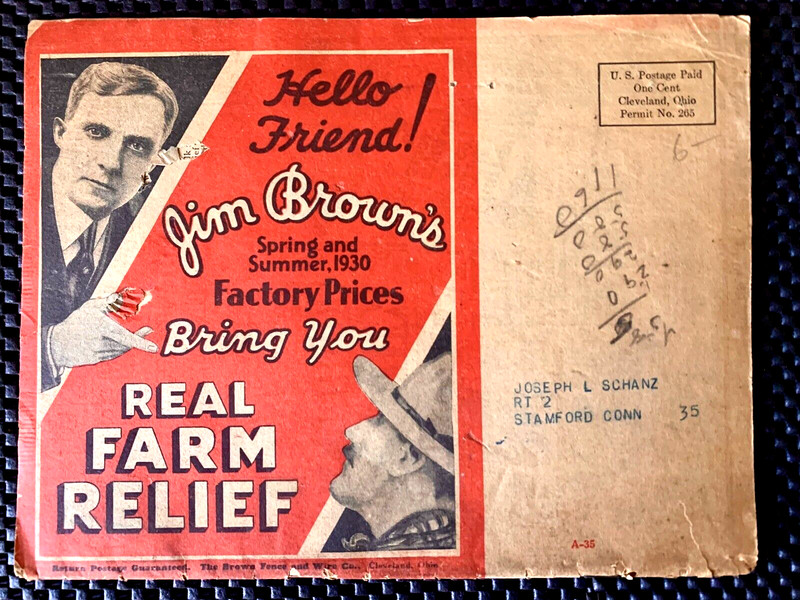 JIM BROWN’S FACTORY PRICES SPRING AND SUMMER 1930 REAL FARM RELIEF BOOKLET