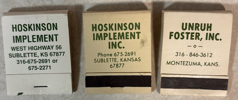 Lot of Four (4) Vintage John Deere Dealership Advertising Matchbooks Unused gallery