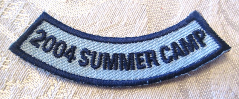 Vintage Uniform Patch Boy Scout Bsa Rocker Bar Summer Camp 2004 Blue And Navy