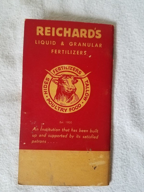 VTG. REICHARD'S FERTILIZERS ADVERTISING FARMERS MEMO BOOK ALLENTOWN, PA gallery