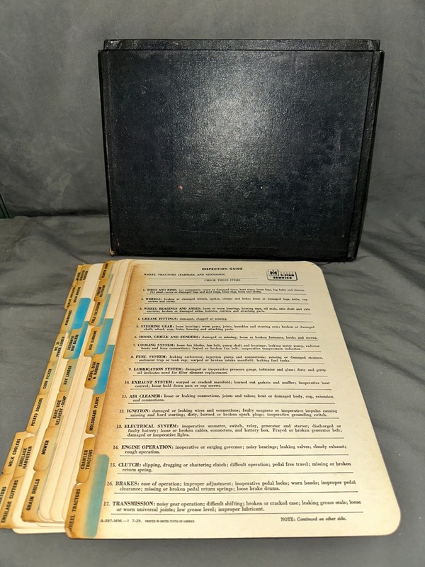 Vintage IH International Harvester McCormick Inspection Guide Book