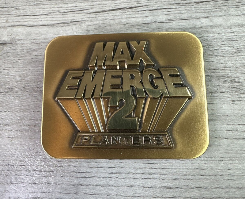 Vintage 1987 John Deere & Co MAX EMERGE 2 Planters Brass Belt Buckle