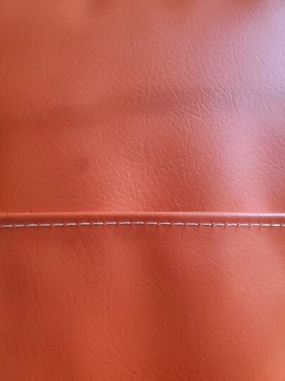 Vintage O's Gold Seed Travel Bag Neon Orange Zip w/strap Carry-On gallery