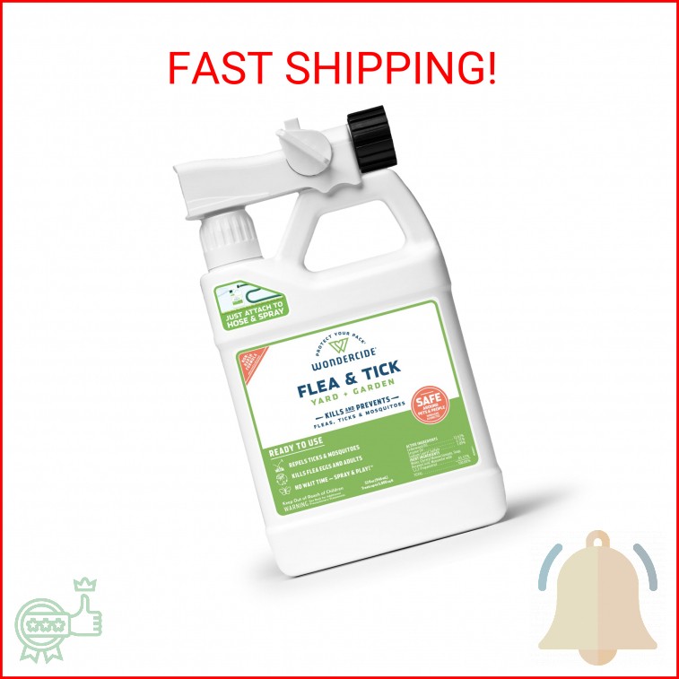 Wondercide - Ready to Use Flea, Tick, and Mosquito Yard Spray with Natural Essen