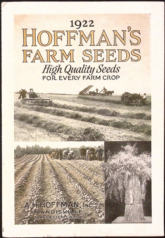 1922 Hoffman's Farm Seeds Spring 1927 Catalog A.H. Hoffman Landisville PA gallery