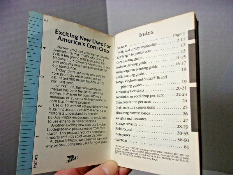 Dekalb Farmers Pocket memo Advertising Agriculture 1980's Vintage Book Farm gallery