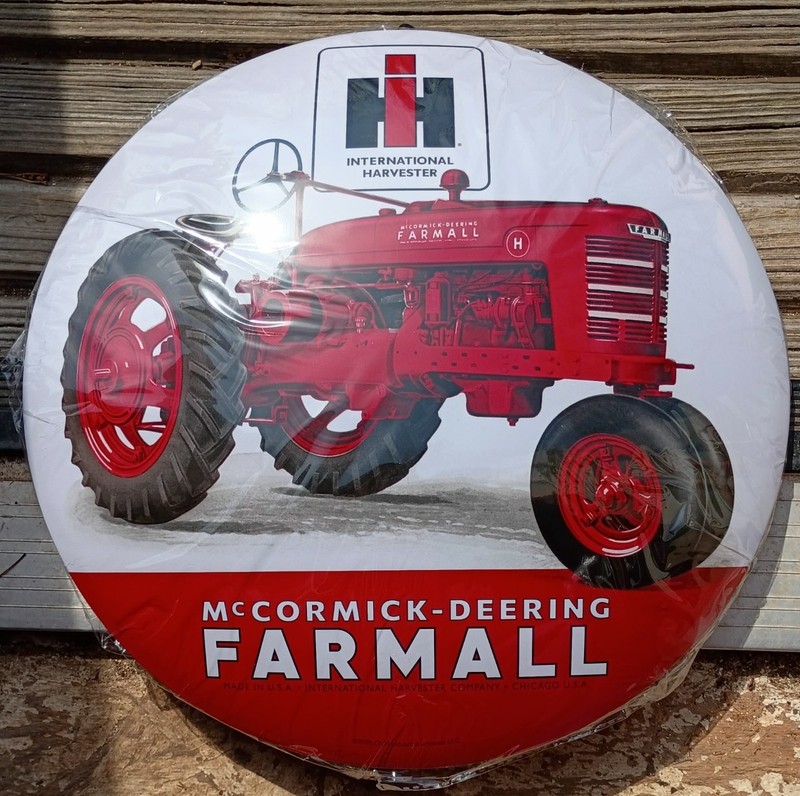 16 inch McCormick-Deering Farmall Domed meta Sign