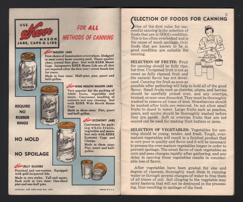 Kerr Home Canning Guide - 1946, Bulletin No. 846 gallery