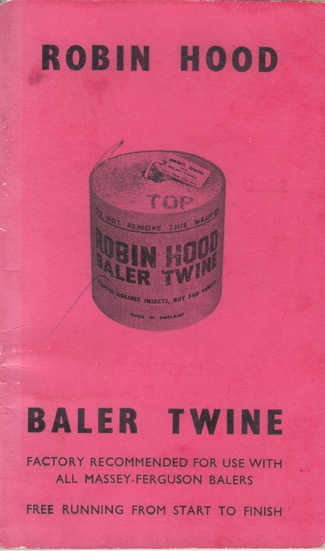 Robin Hood Baler Twine Memo Pad undated for use w Massey-Ferguson Balers