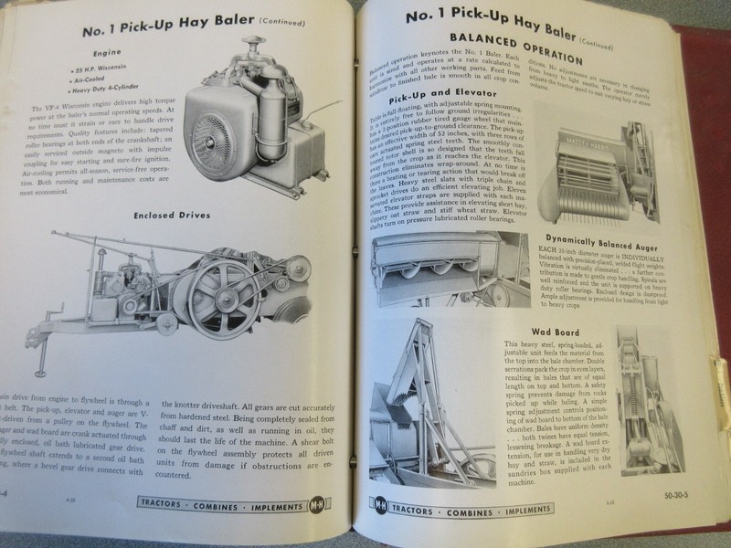 Massey Harris 1 Pick-up Hay Baler Sales Sheets from Dealer Catalog 8 Page gallery