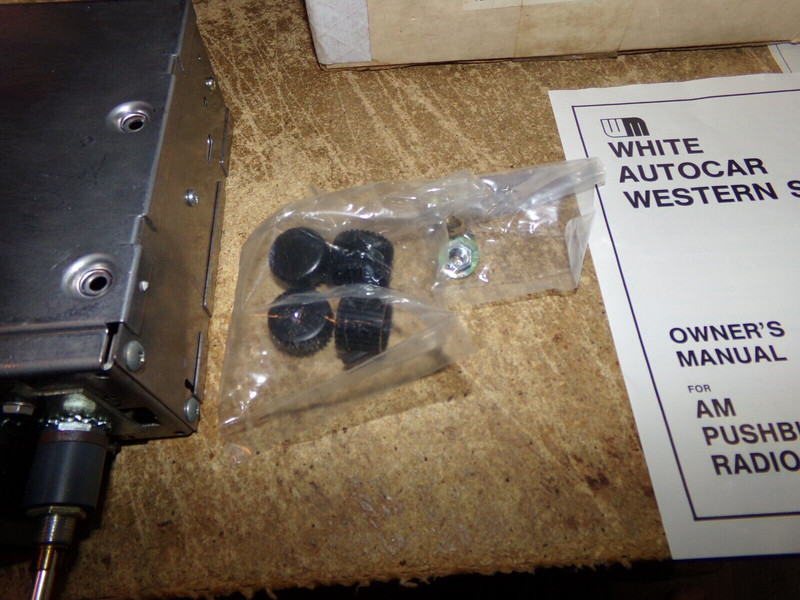 1980 oem white motor corp. AM push button radio in the box new gallery