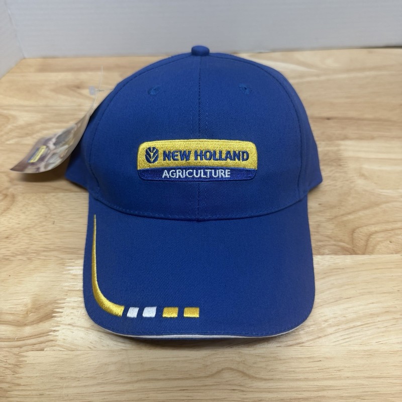 New Holland Agriculture Original Promotional Hat Blue Yellow White gallery
