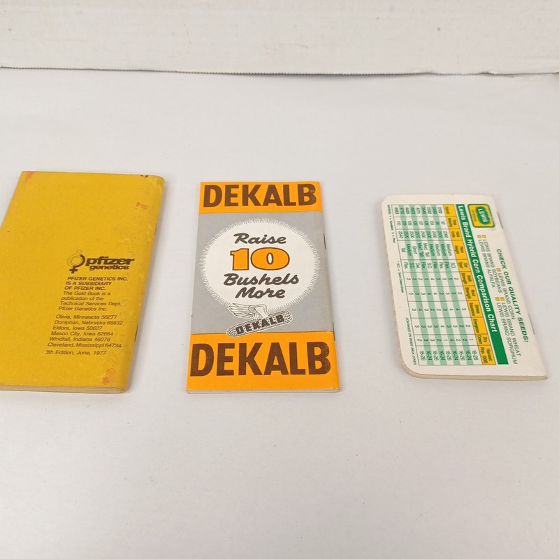 3 Vtg Farm Pocket Booklets Dekalb Pfizer Lewis Producers Agricultural Illinois gallery