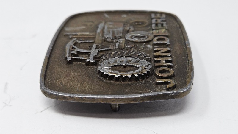 Vintage 1977 John Deere Tractor Belt Buckle and Key Chain gallery