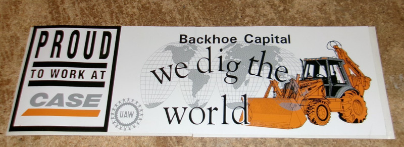 vintage 11.5″L x 3.75″ W case we dig the world bumper sticker new