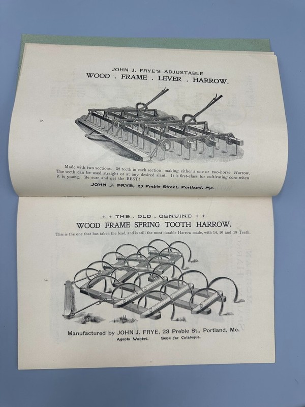 1880s FRYE PLOWS CATALOG Farm McCORMICK MOWING Advertising PORTLAND ME gallery
