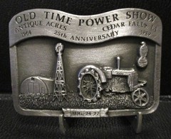 Case Abe Eagle Globe Logo & RC SC Tractor Belt Buckle 1989 Antique Acre Show IA