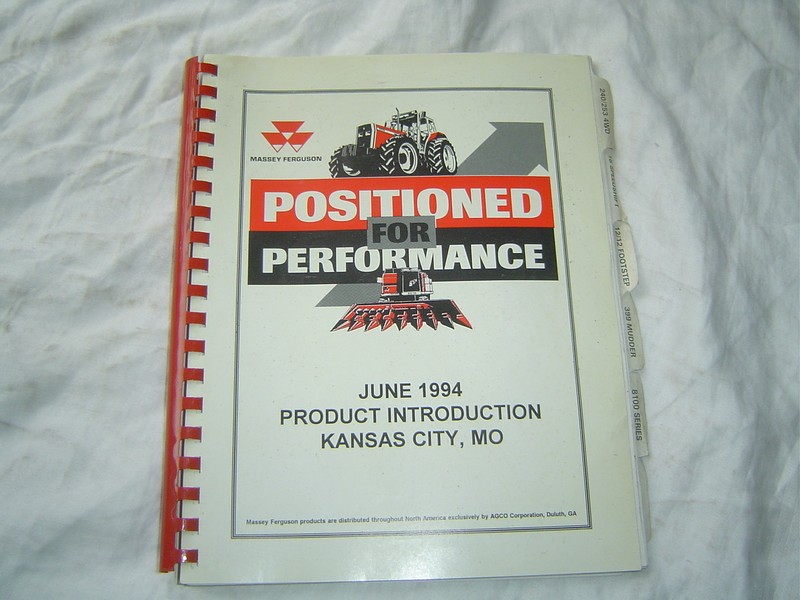 Massey Ferguson MF 240 253 399 8100 300 series tractor introduction manual