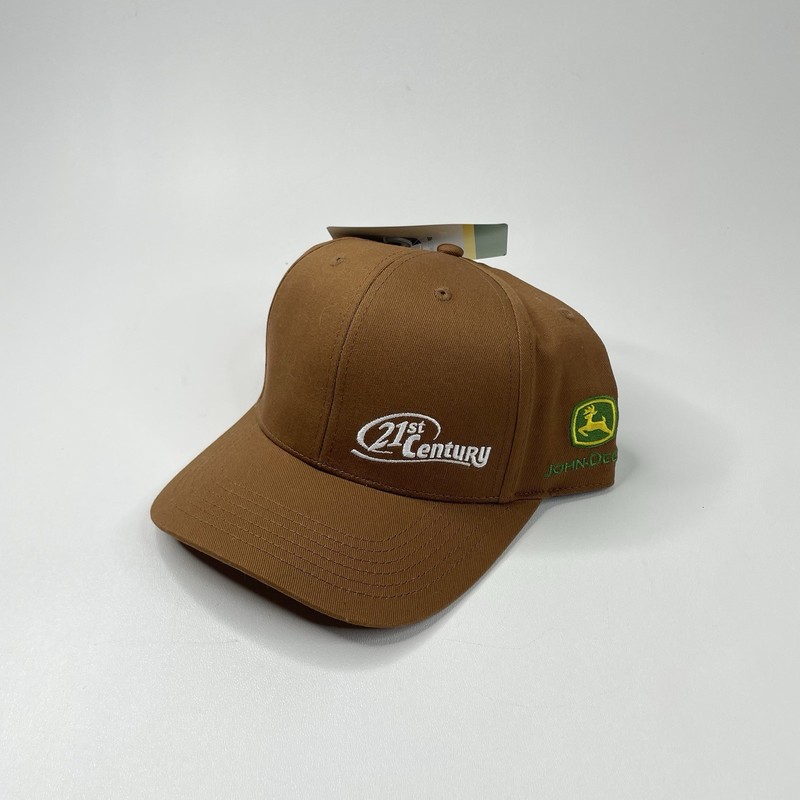 NEW John Deere 21st Century Equipment Hat Cap Embroidered Brown SnapBack