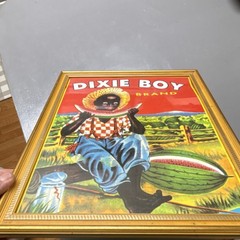 Dixie Boy Agriculture Advertising Sign Red Yellow Blue Green Black
