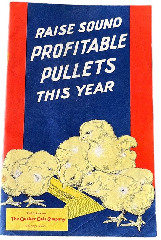 Vtg 1945 FUL-O-PEP Booklet~Raise Profitable Pullets~40s Farm Ephemera~Chickens