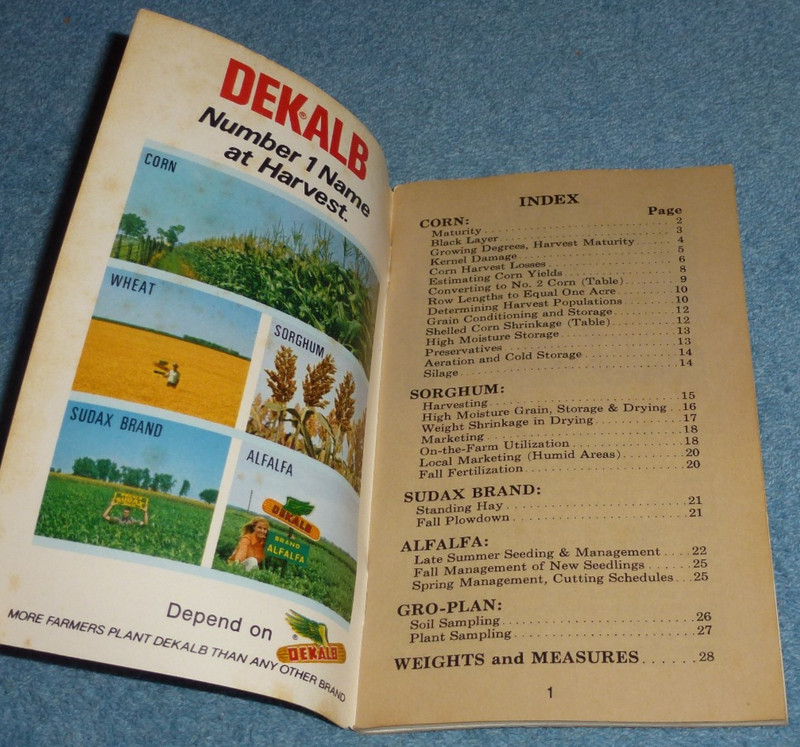 Vintage DeKalb Harvest Guide Pocket Notebook Farm Advertising Corn Seed Sorghum gallery