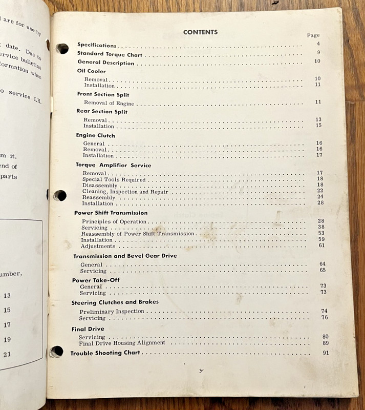International 500 Series Crawler Tractor Power Train GS-1373 service manual gallery