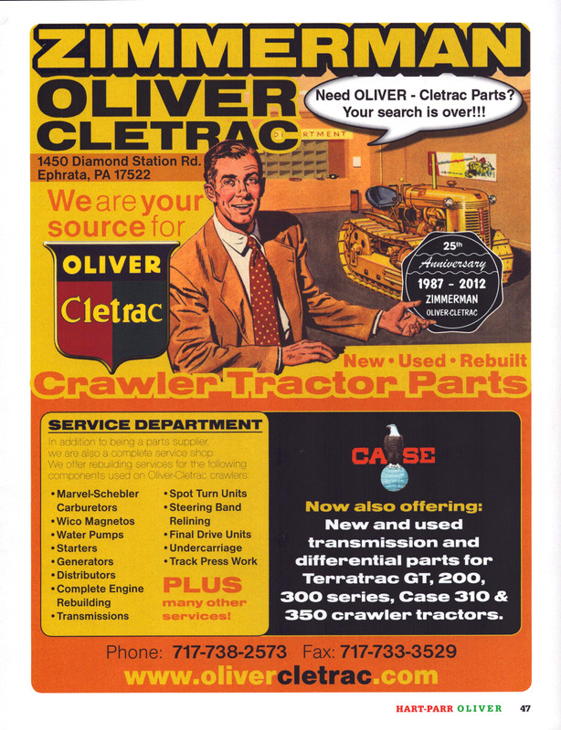 Oliver Cletrac Crawler Tractor Parts Farm Agriculture Country Print 2012
