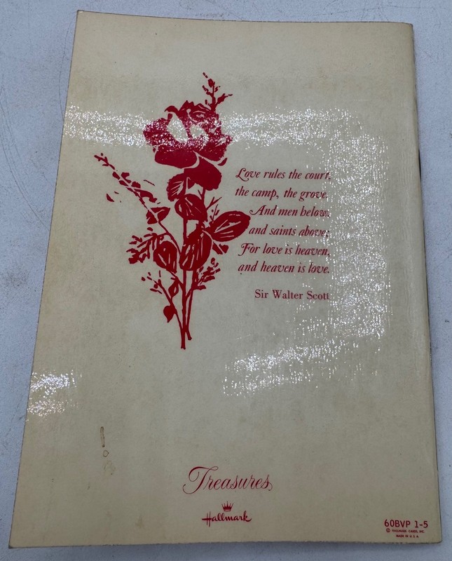 Vintage Hallmark Valentine Card A Valentine Remembrance Roses Booklet F13 gallery