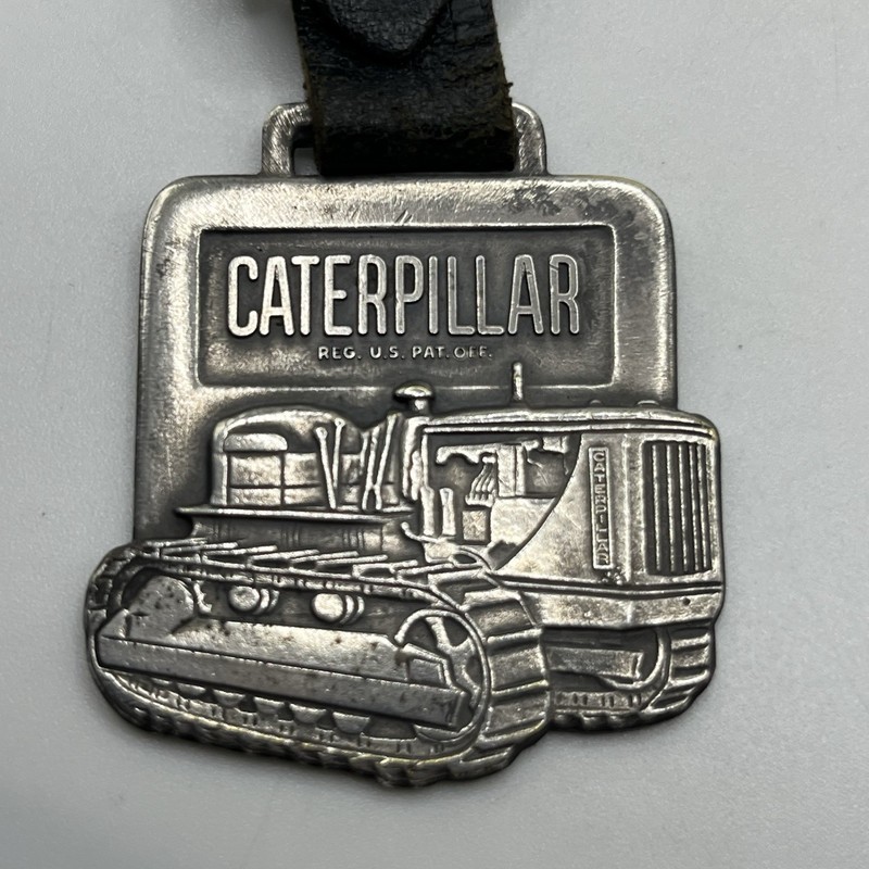 ~ Caterpillar Tractor Pocket Watch fob Gibbs-Cook Equip. Co. Des Moines- Iowa