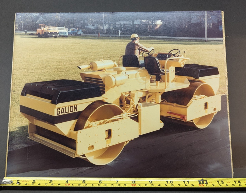 Galion VOS 2-66A Articulated Double Drum Vibratory Roller Poster 14 x 11 Inch