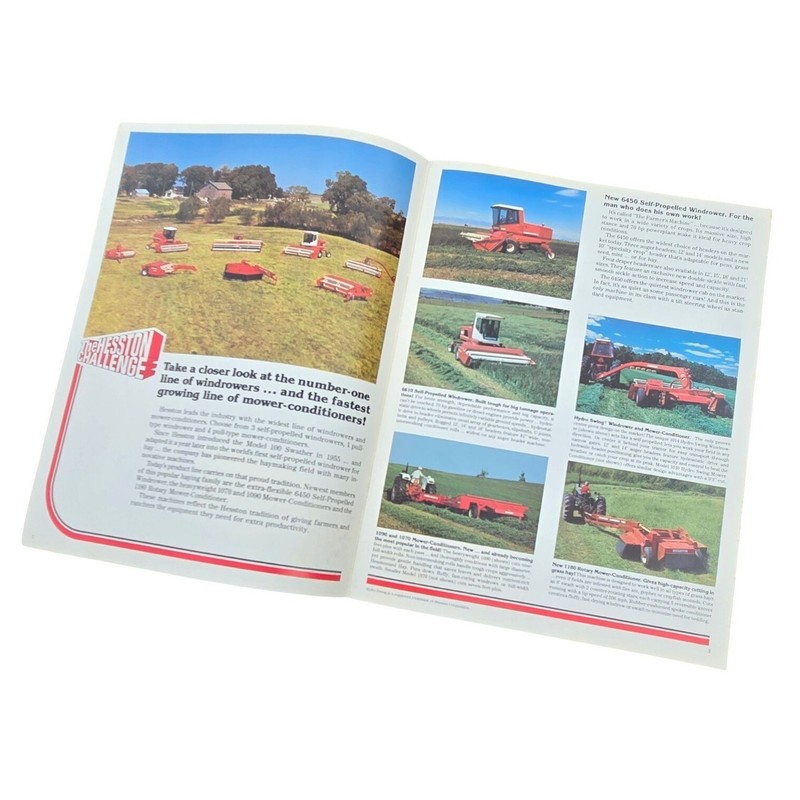 Hesston Farm Equipment Brochure Catalog Advertising Dealer Magazine Vintage AGCO gallery