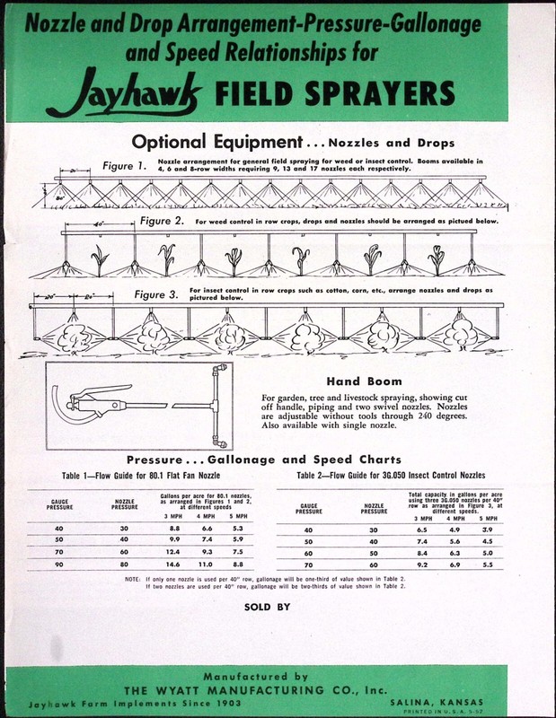 1953 Jayhawk Universal Feed Sprayer for Tractors Dealer Brochure Wyatt Mfg Co gallery